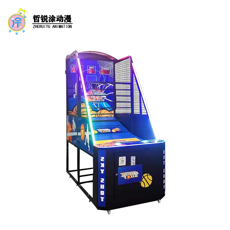 Coin Operated Indoor Amusement Center New Electronic Basketball Machine Amusement Street Basketball Shoot Hoops Game Machine