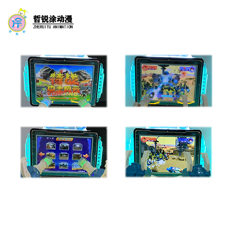 22 inch Reiz luxury hardware double gun shooting game machine glass bead twist egg double gun children's game machine
