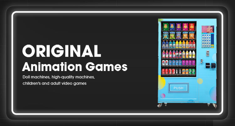 21.5inch screen refrigerated 54 shelf vending machine for selling beverages and snacks unmanned self service vending machine