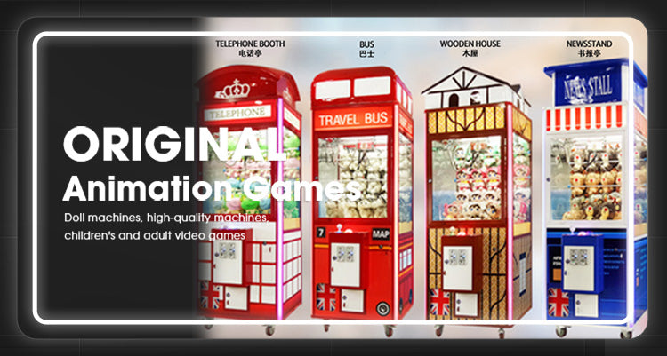 British-style Coin-operated Claw Machine with Doll Gift Figure-making Blind Box Game Functions