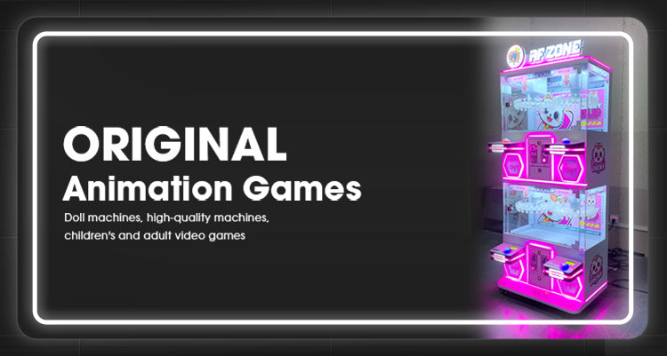 A four-person claw machine that can hold plush toys exquisite dolls coin-operated game machines and a video game arcade