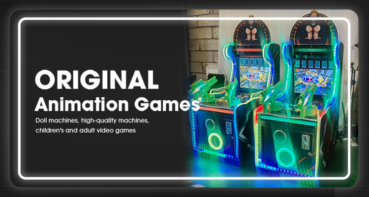 The Double Gun Battle children's coin-operated video game city shooting fighter jet game machine is commercially available