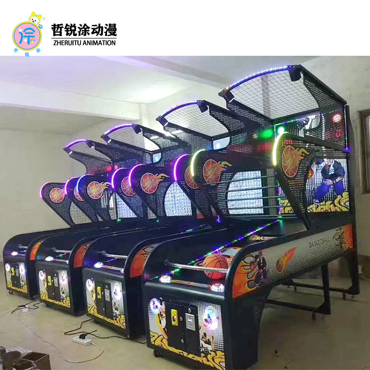 Luxury Adult Basketball Shooting Machine Coin-Operated Arcade Basketball Gear for Game Centers Iron Material