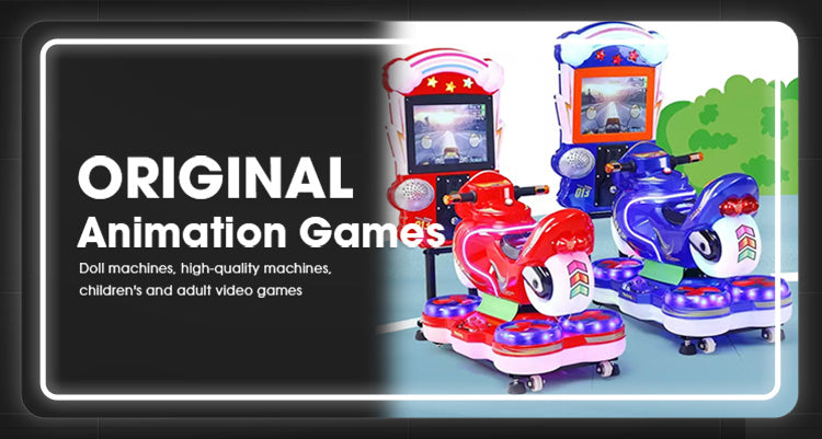 Children's video game version motorcycle coin operated game electronic toy swing machine children's rocking car