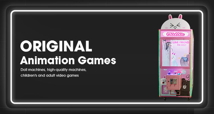 BestSelling Commercial Cartoon Claw Crane Machine Coin-Operated Game with Dolls and Gifts As Prizes