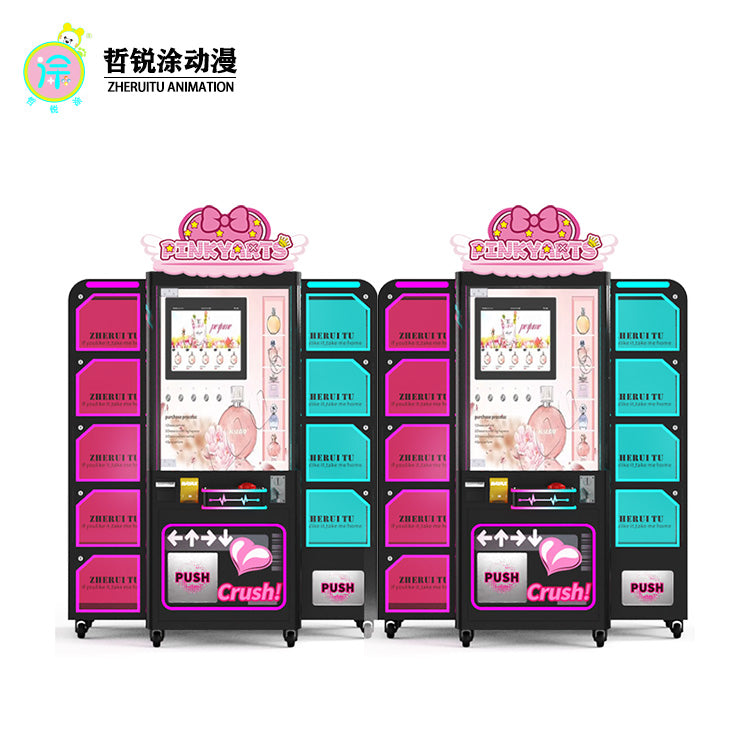 Smart perfume vending machine  24 hour self scanning perfume sprayer machine  supermarket self service vending cabinet
