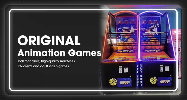 Coin Operated Indoor Amusement Center New Electronic Basketball Machine Amusement Street Basketball Shoot Hoops Game Machine