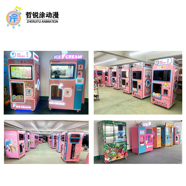 Shengji model ice cream vending machine fully automatic self-service ice cream vending machine for commercial use