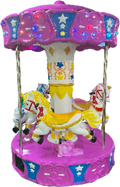Crown Carousel Purple Playground 3-Person Children's Carousel