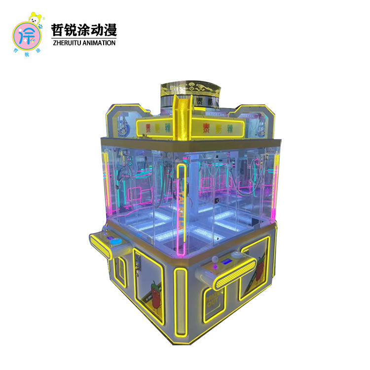 Four-person island-style gift machine commercial coin-operated doll-catching electronic game center entertainment doll machine