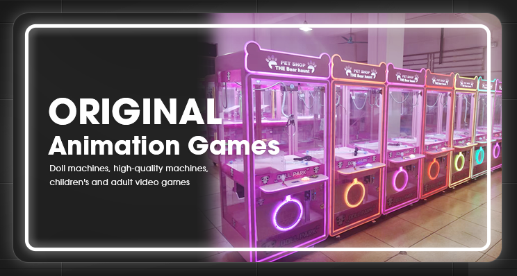 Manufacturer Direct Sales Panda Style Claw Machine Plush Mini Clip Doll & Blind Box Machine Coin Operated Game for Kids