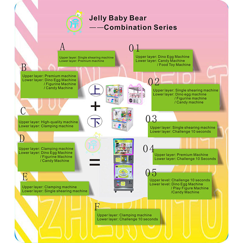 Magic Cube Cute Bear Series Combo Style Small Clasp Machine Mini Snack Toy Doll Commercial Gift Machine