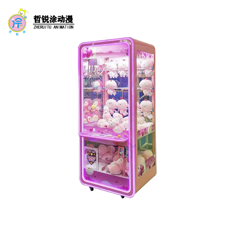 Challenge Coin Operated Arcade Doll Machine Claw Crane Grabber Prize Vending Out Toy Gift Game Machine