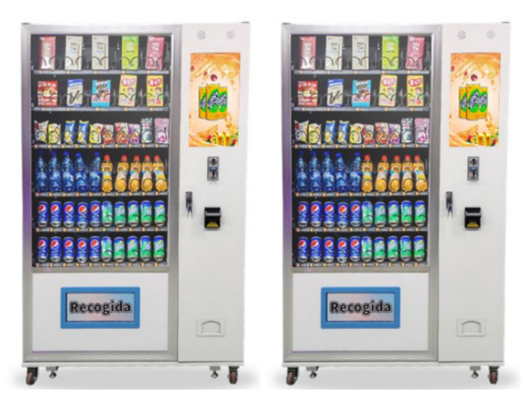 21.5-inch screen refrigerated conveyor belt vending machine with Y-axis height adjustment