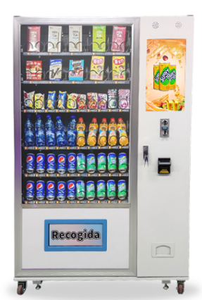 21.5 inch screen refrigerated conveyor belt with Y axis height adjustment vending machine