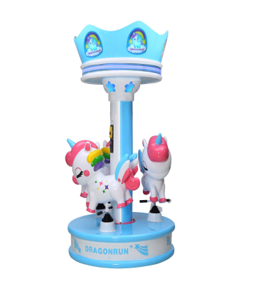 New Pink Cute Star Triple Rider Carousel for Children's Amusement Parks