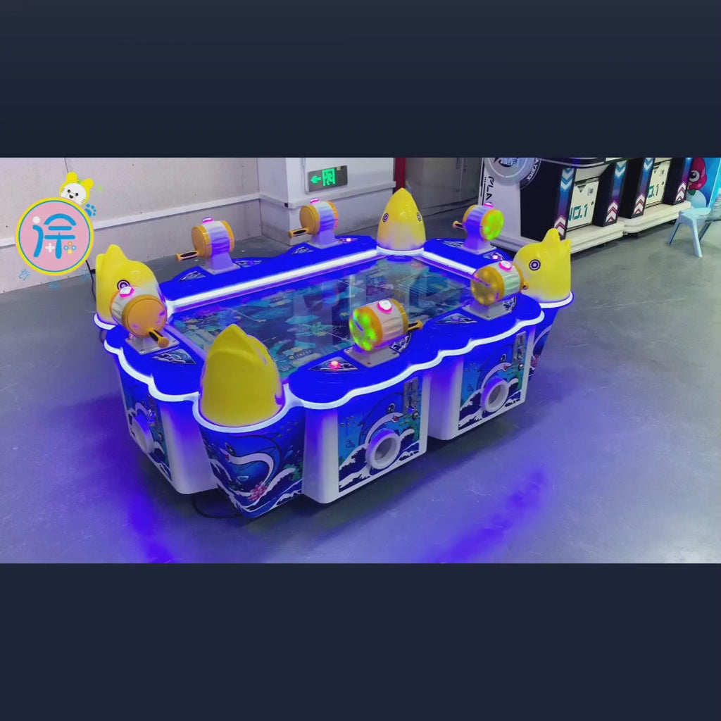 6person fishing machine large and small entertainment venues arcade parent child game machine simulator
