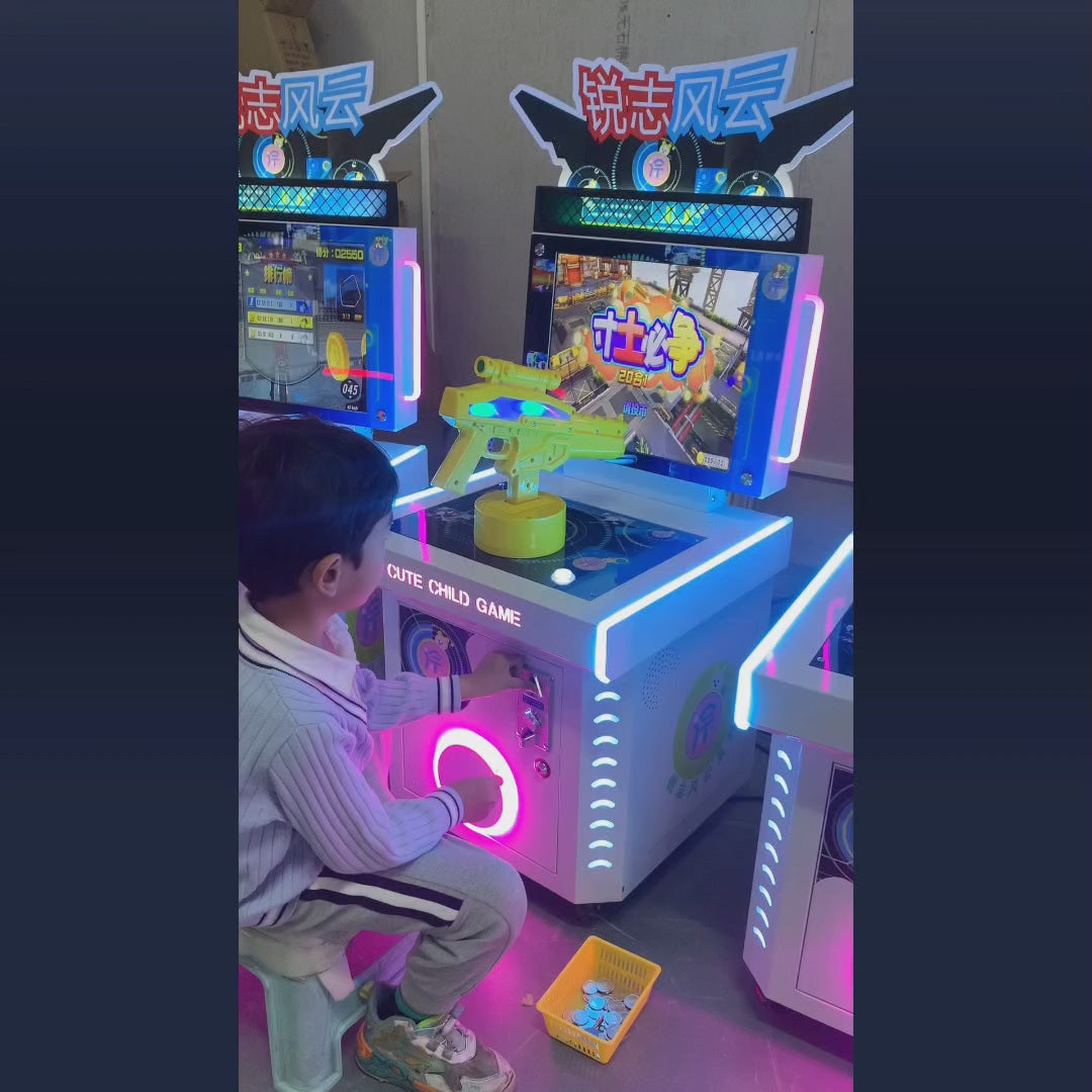 Rui Zhi Feng Yun Battle for Every Inch Land Coin-operated Shooting Game Console Parkour Racing Video Game City ZHERUITU