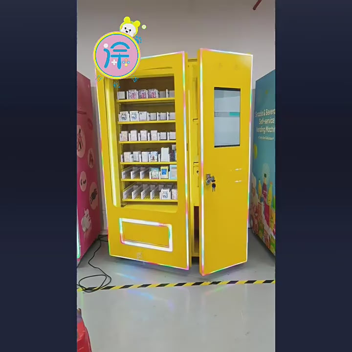 Bestselling 24hour touchscreen 60channel 36shelf refrigerated vending machine largecapacity self-service coin snack box machine