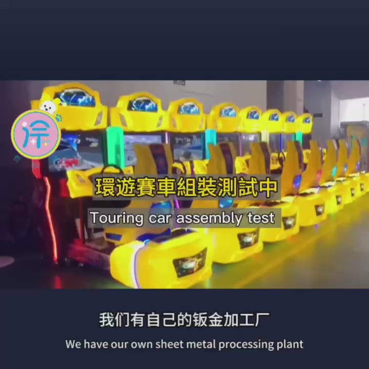 Luxurious double player racing game console adult video game entertainment equipment commercial game hall simulator