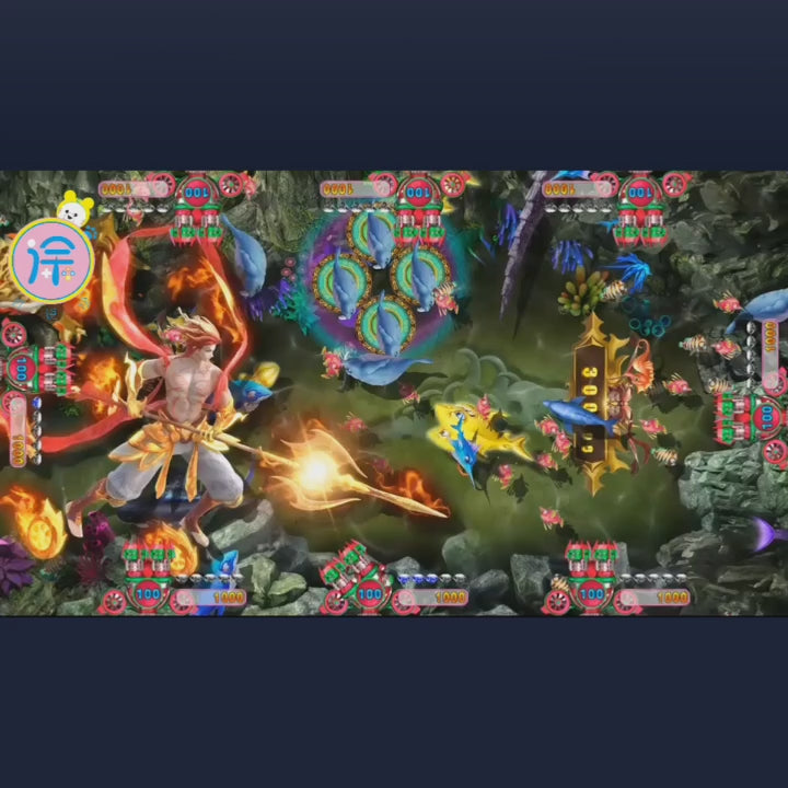 8-player fishing game, electronic game center shooting entertainment equipment, fishing table game, arcade game