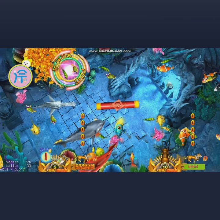 Two players fishing arcade shooting game machine entertainment gift machine coin operated commercial vending machine