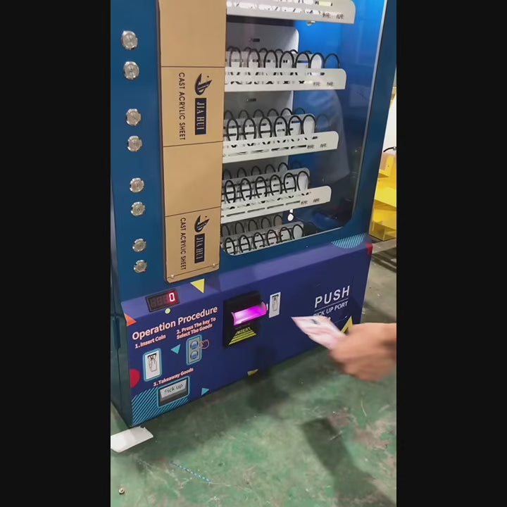 Single-unit 10-slot refrigerated vending machine (export) wall-mounted version