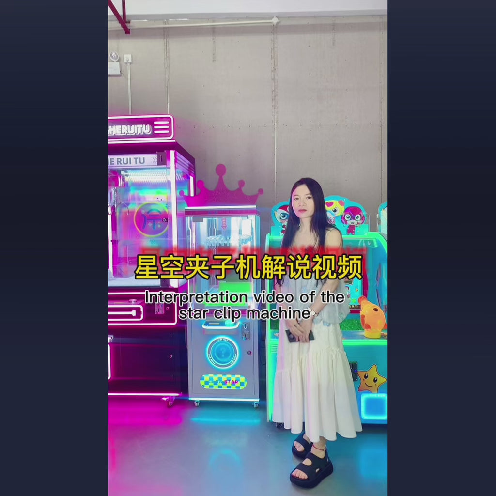 Crane Cool Clip Machine Mini Clip Claw Machine Coin-Operated Games With Candy Keychain Plush Toy Doll Clip Sticker Card Clamp