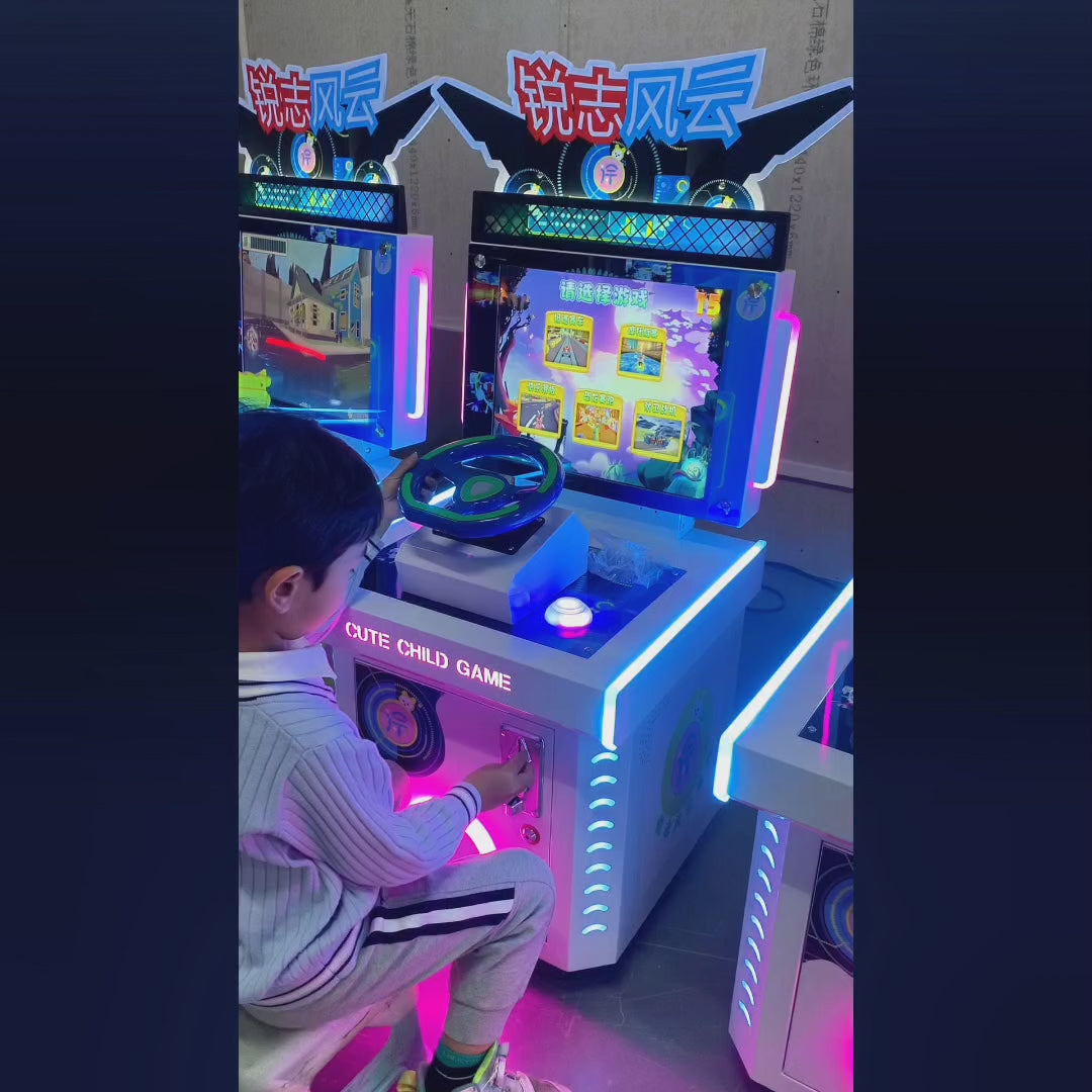 Reiz Speed Racing Children's Coin-Operated Arcade Game Console Commercial Parkour Shooting Game Machine ZHERUITU ANIMATION