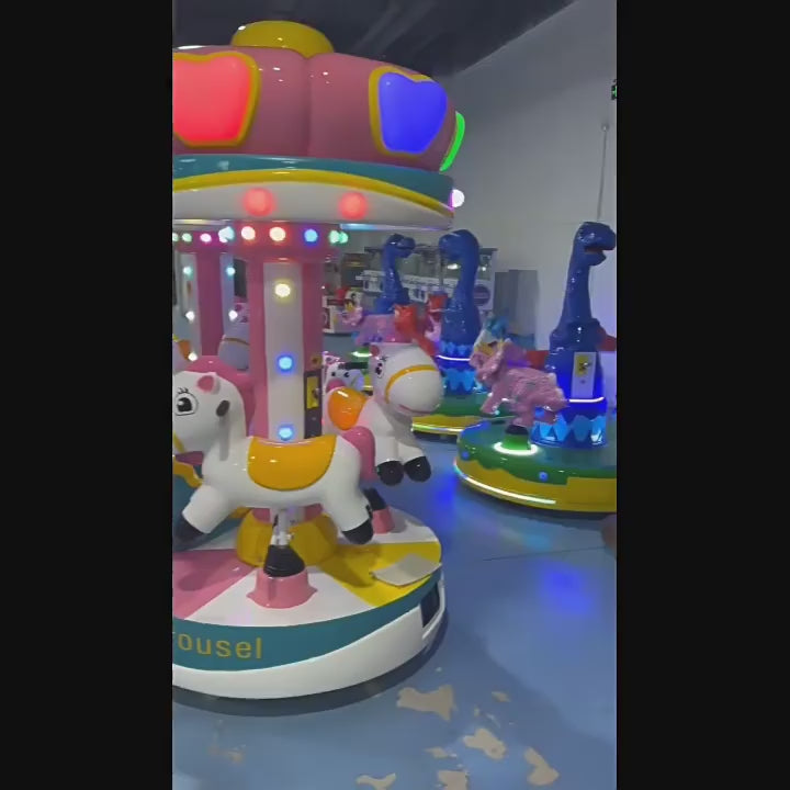 Lucky Carousel Amusement Park 3-Seater Children's Carousel