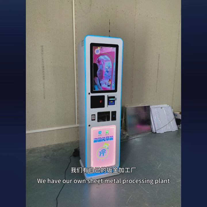 LCD advertising screen smart coin exchange machine, coin and banknote self-service vending machine, digital currency machine