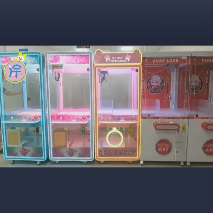 Challenge Coin Operated Arcade Doll Machine Claw Crane Grabber Prize Vending Out Toy Gift Game Machine
