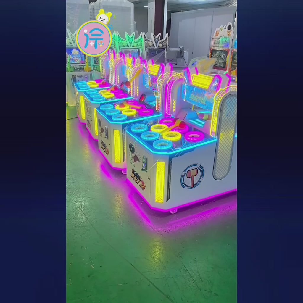 Hardware two person luxury whac a mole machine for parents and children touch screen tapping two and one game console