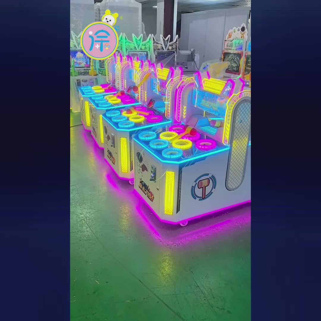 Hardware two person luxury whac a mole machine for parents and children touch screen tapping two and one game console